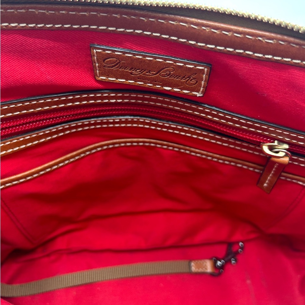 Dooney & Bourke White and Tan Bag - Picture 9 of 14